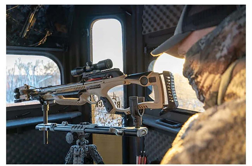 BOG FieldPod Max Hunting Rest with Maximum Shooting Stability, Bubble Level, Tension Knobs, Non-Marring Hands-Free Gun Rest, Adjustable Legs, and Screw Out Spikes for Hunting, Shooting, and Outdoors