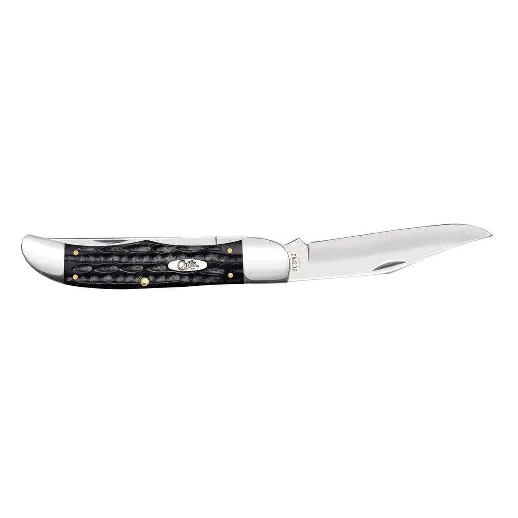 Case XX WR POCKET KNIFE JIGGED BUFFALO HORN FOLDING HUNTER W/SHEATH, ITEM 65030, LENGTH CLOSED 5 1/4 INCH (BH265 SS)