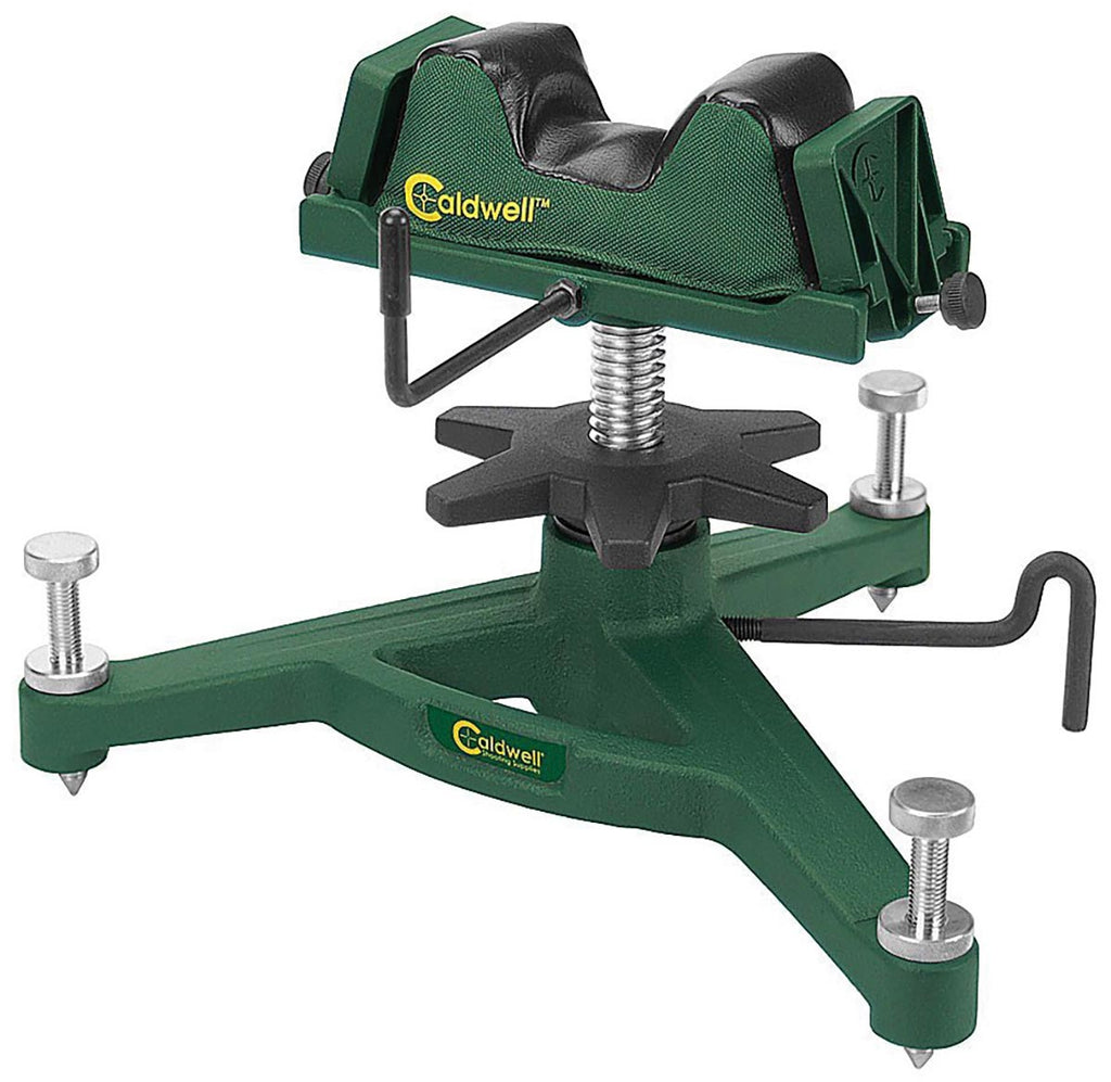 Caldwell The Rock Deluxe Front Rest Adjustable Ambidextrous Rifle Shooting Rest for Range, Sight In, Shooting Stability
