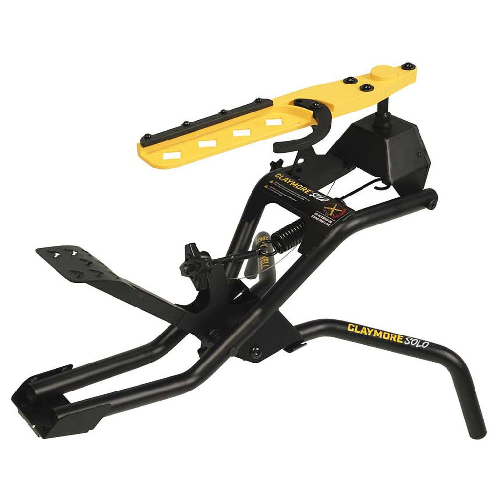 Caldwell Claymore Solo Clay Thrower with Foot Pedal, Angle Adjustment, and Auto Resetting Arm for Clay Shooting, Shooting Sports, Hunting
