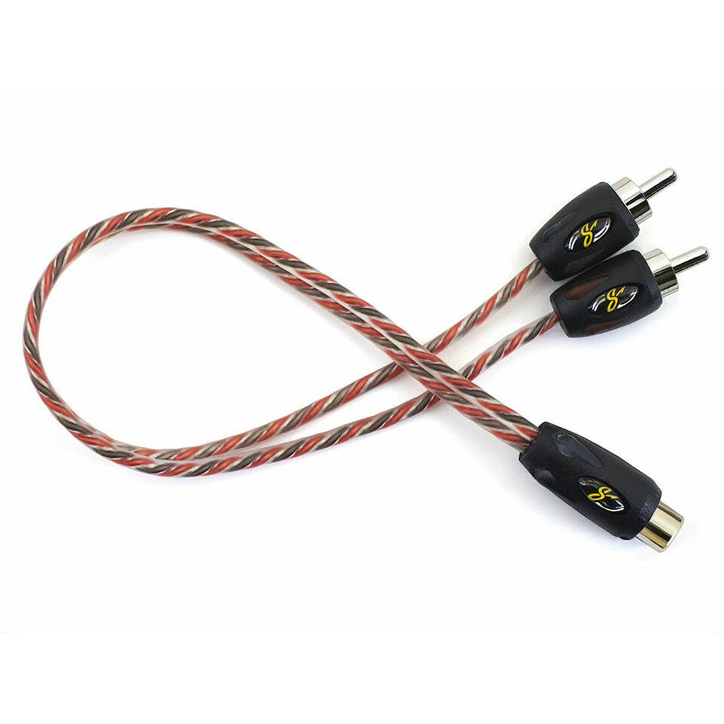 Stinger SI42YM 2-Channel 4000 Series RCA Y-Adapter Cable (1 Female to 2 Male)