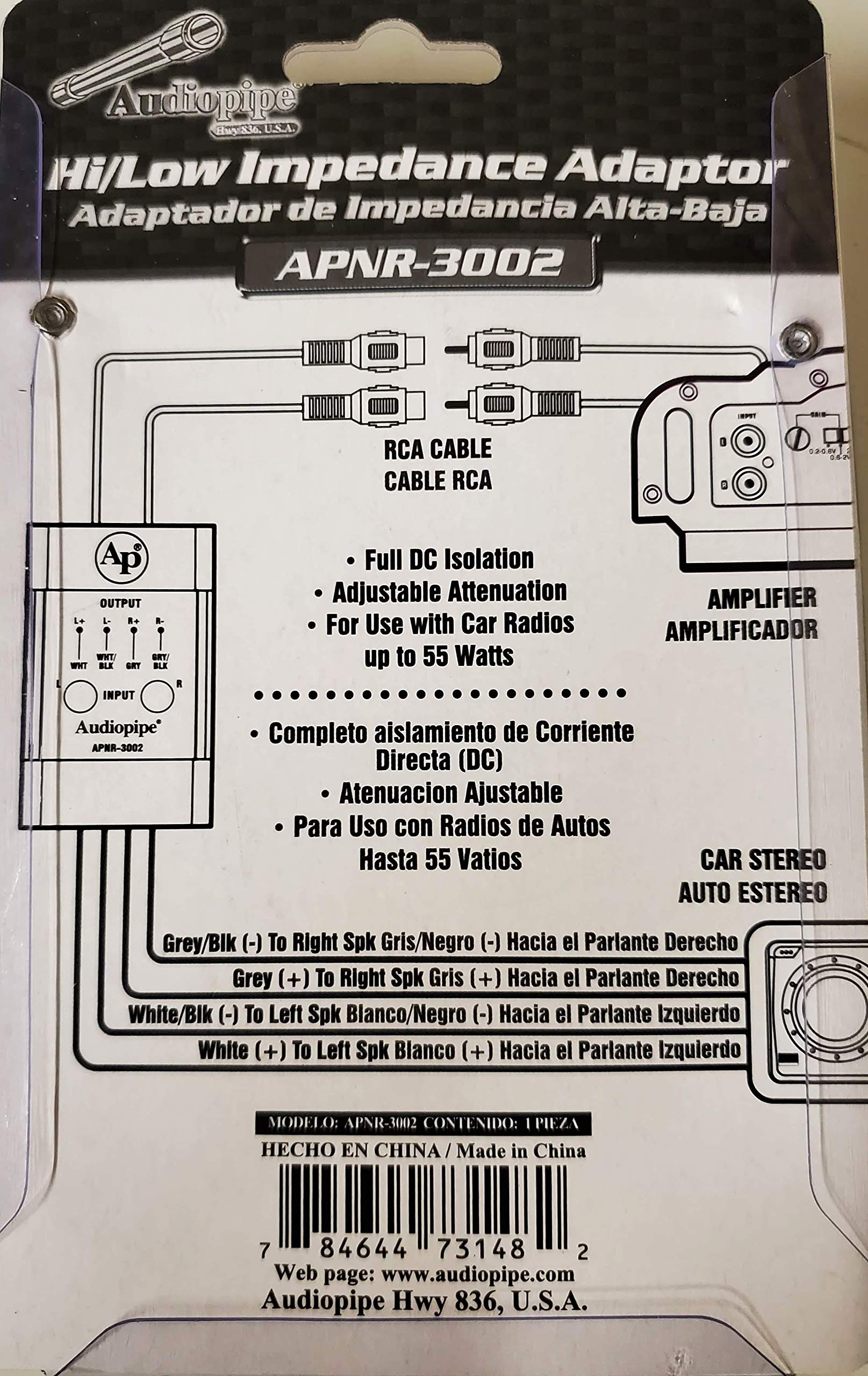 Audiopipe Hi/Low Impedance Adaptor