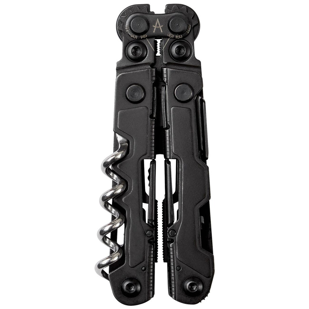 SOG PowerLitre Mini Utility Multi-Tool w/ 19 Lightweight Tools, Compact 5 Inch Long Utility Tool with Knife, Screwdriver, Hex Bit Holder, Black