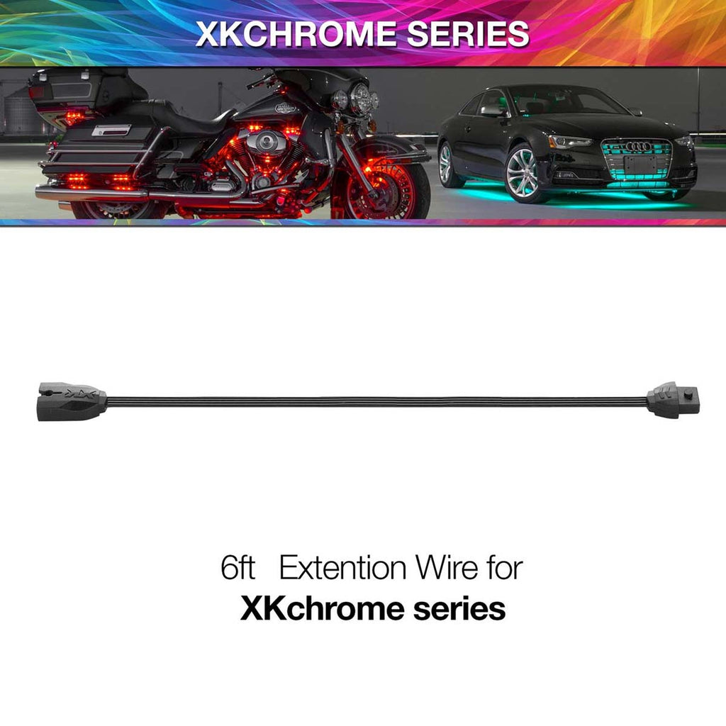 6ft 4pin Extension Wire for XKchrome & 7 Color Series for Motorcycle ATV Snowmobile…