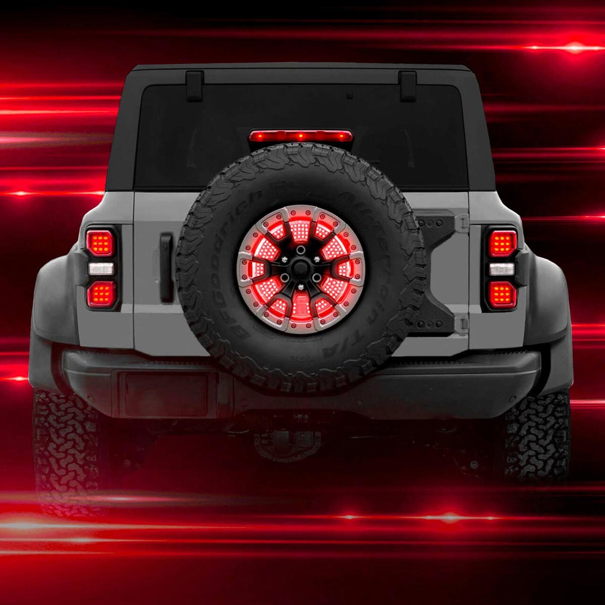 XK GLOW XK041019 Jeep 5th Wheel Light w/Brake, Running, Reverse and Turn Signal Lights