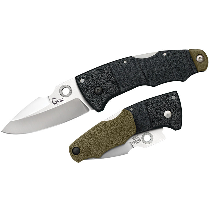 Cold Steel 28E Grik 3″ Folding Pocket Knife – AUS-8A Spear Point Blade with Tri-Ad Lock & Ambidextrous Clip