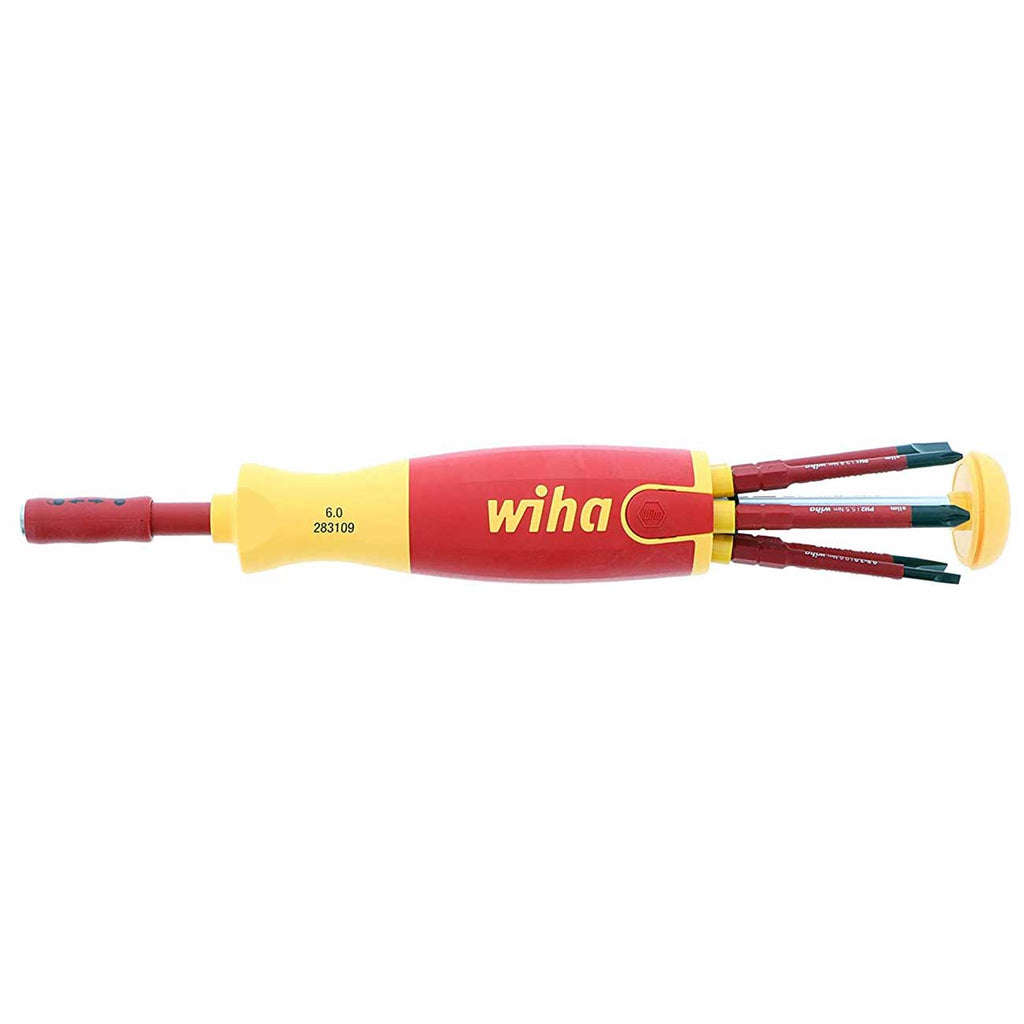 Wiha 28393 7 Piece Insulated SlimLine Ultra-Driver Blade Set Slotted, Phillips