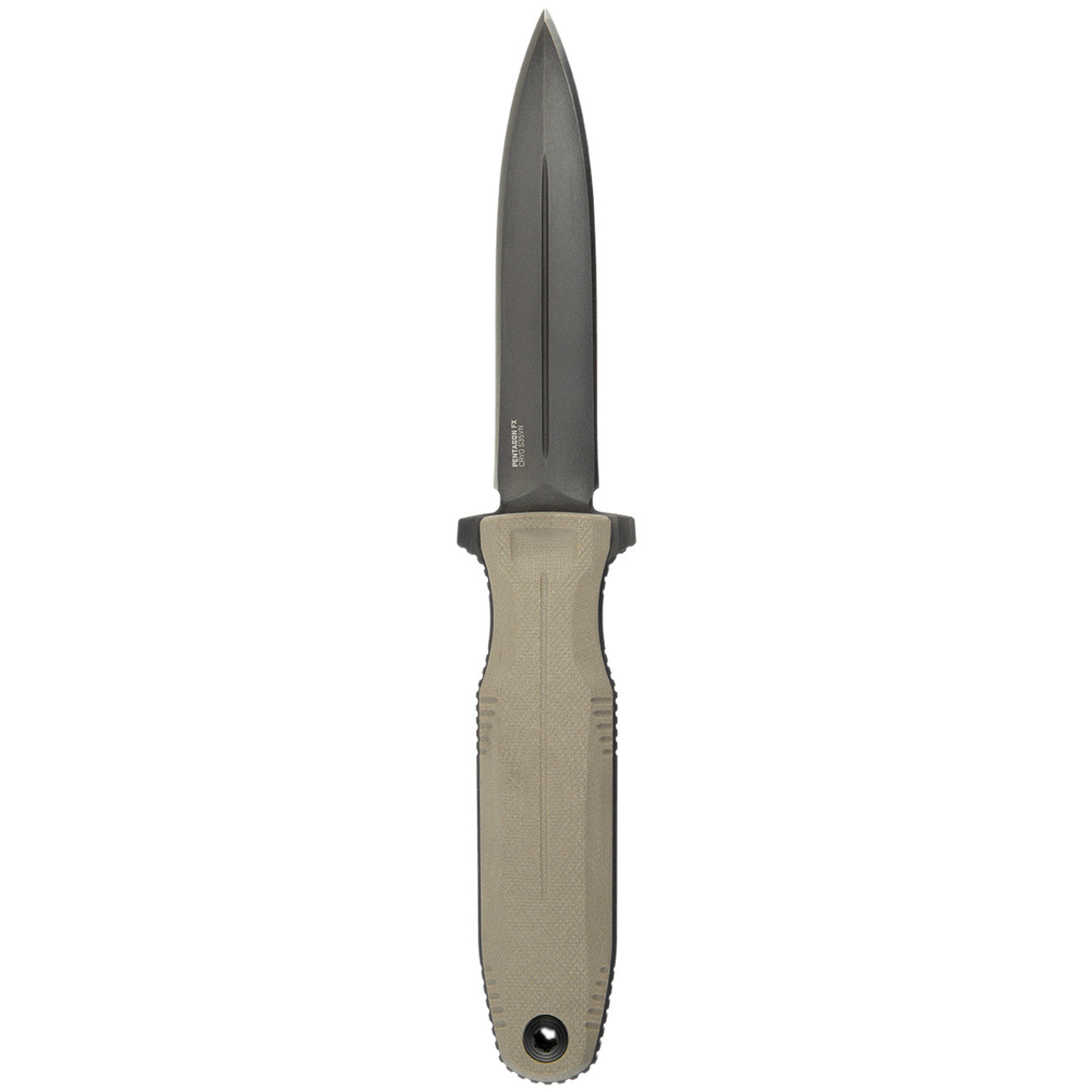 SOG Pentagon FX Professional Hard-Use Full-Sized Fixed Blade Knife for Tactical Needs | CYRO S35VN Full-Tang Steel Blade, FDE