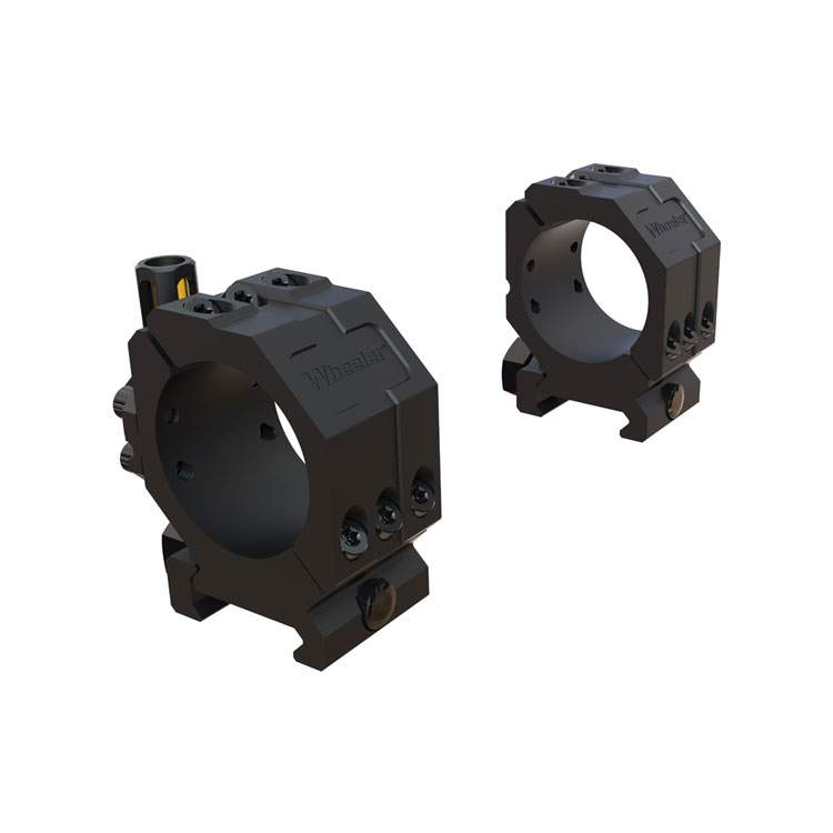 Wheeler 2-Piece Picatinny Rail Scope Rings with Anti-Cant Indicator for Leveling, Shooting