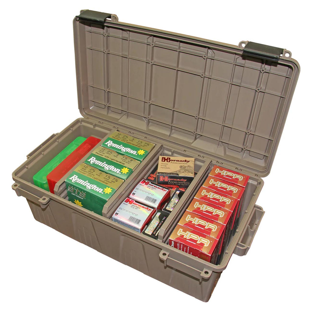 MTM ACDC30, Divided Ammo Crate Utility Box, Water- Resistant, Stackable, Snap Latch, USA Made, Dark Earth