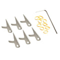 Swhacker 100 Grain 2-Inch Replacement Blades (Set of 6), Large, Silver