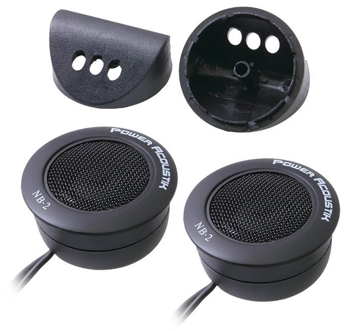 Power Acoustik NB-2 200-Watt 3-Way Tweeters, Standard Packaging,Black