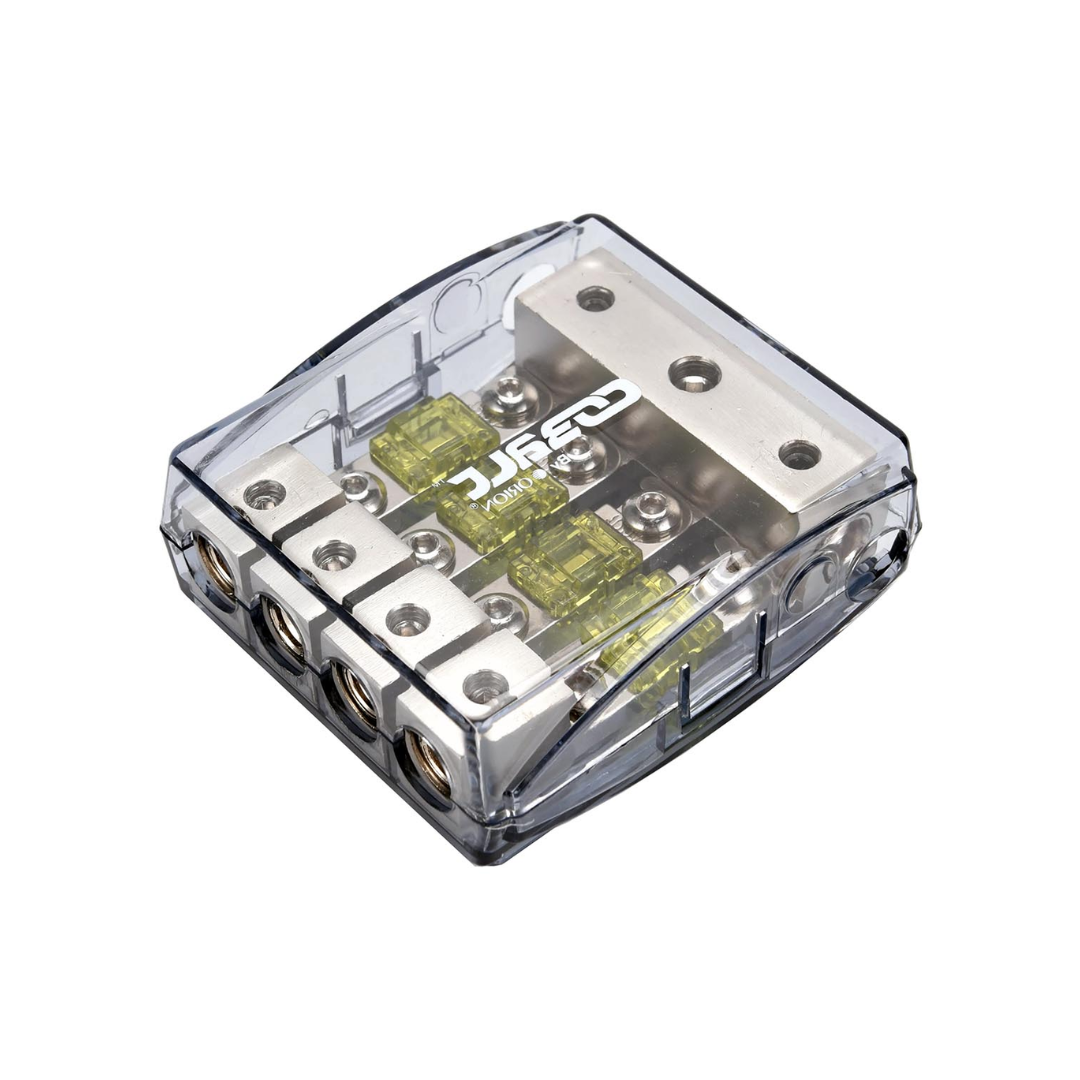 Orion Cobalt DBF1444 Power Distribution Block, One 4/8 Gauge Input for Four 4/8 Gauge Output, Mini ANL Fuse Holder for Car Audio Amplifier | Auto Parts, Automotive, Marine (100A Fuses Included)