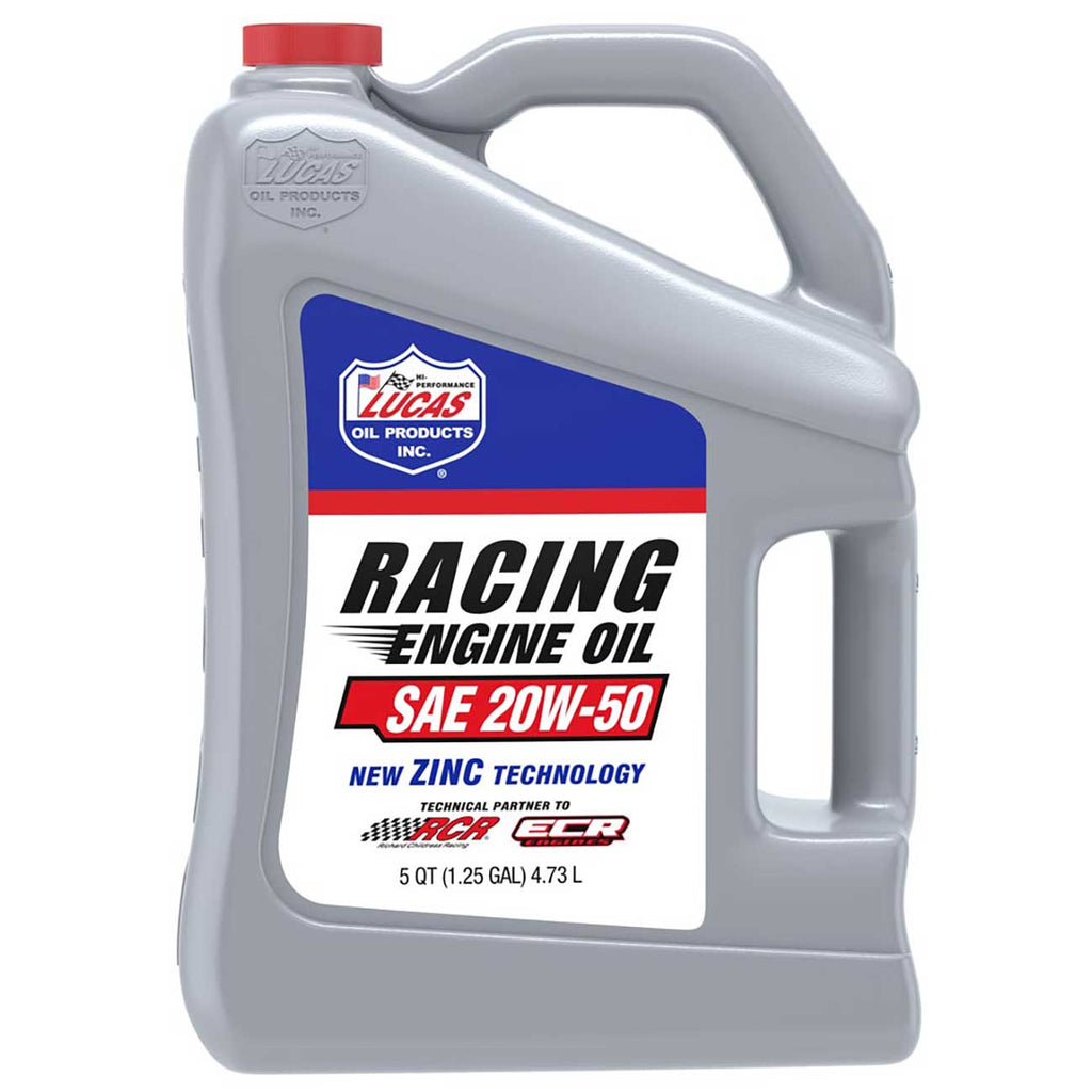 Lucas Oil 10616 SAE 20W-50 Synthetic Racing Motor Oil - 5 Quart