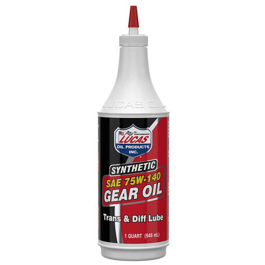 Lucas Oil Synthetic Gear Oil, 4 Pack, 75W-140, 4 Gallons (1 Quart Each), High-Performance Applications