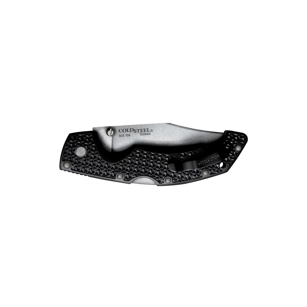 Cold Steel 29AC Voyager Large 4″ Folding Pocket Knife – AUS-10A Clip Point Blade, Tri-Ad Lock, Black Griv-Ex Handle