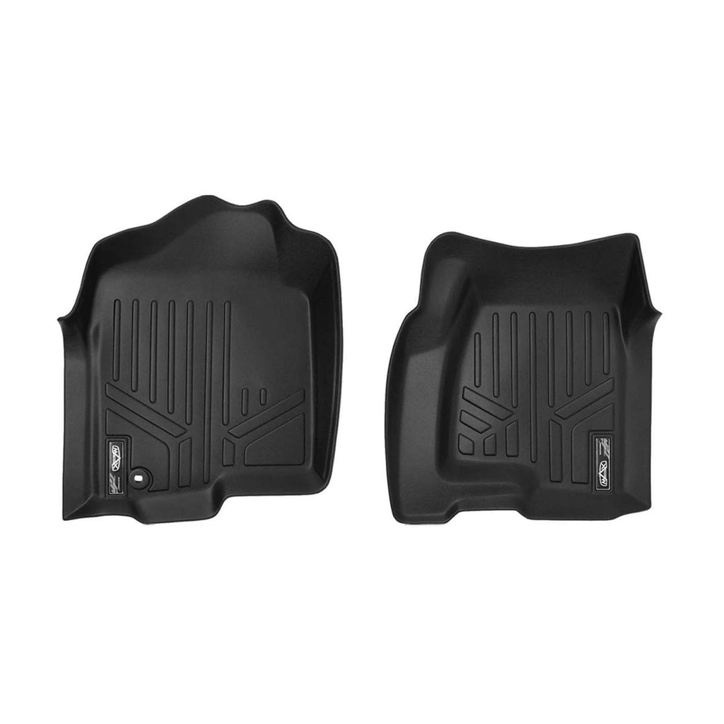 SMARTLINER SA0178B0179 Floor Liners Front & 2nd Row for 2001–2007 Chevy Silverado & GMC Sierra Extended Cab – All Weather, Black