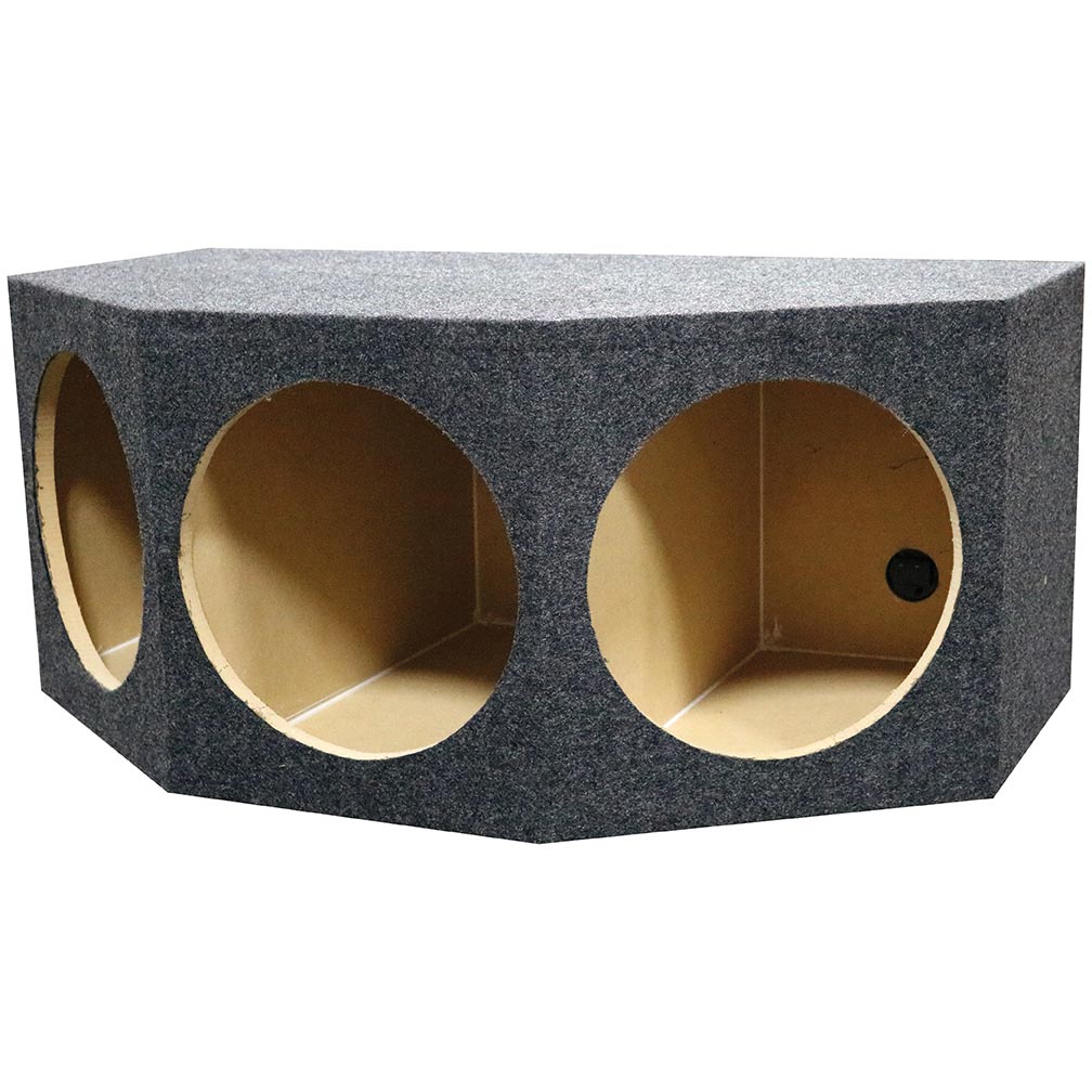 QPower BASS12 3 Hole 12" Sealed Car Subwoofer Enclosure Box | 35 x 20.25 x 15