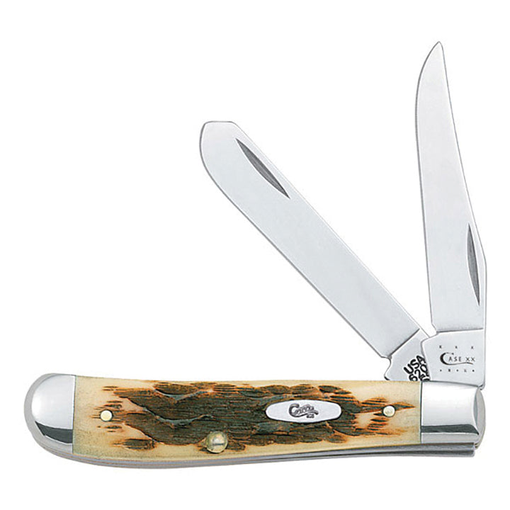 Case XX WR Pocket Knife Amber Bone Mini Trapper Item #013 - (6207 SS) - Length Closed: 3 1/2 Inches …