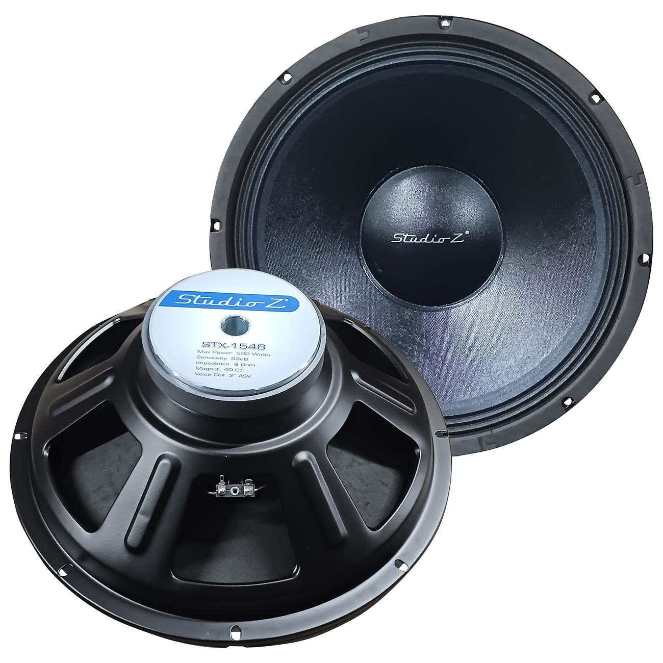 Studio Z STX1548 15″ Woofer – 600W Max, 8 Ohm SVC Replacement Subwoofer Driver