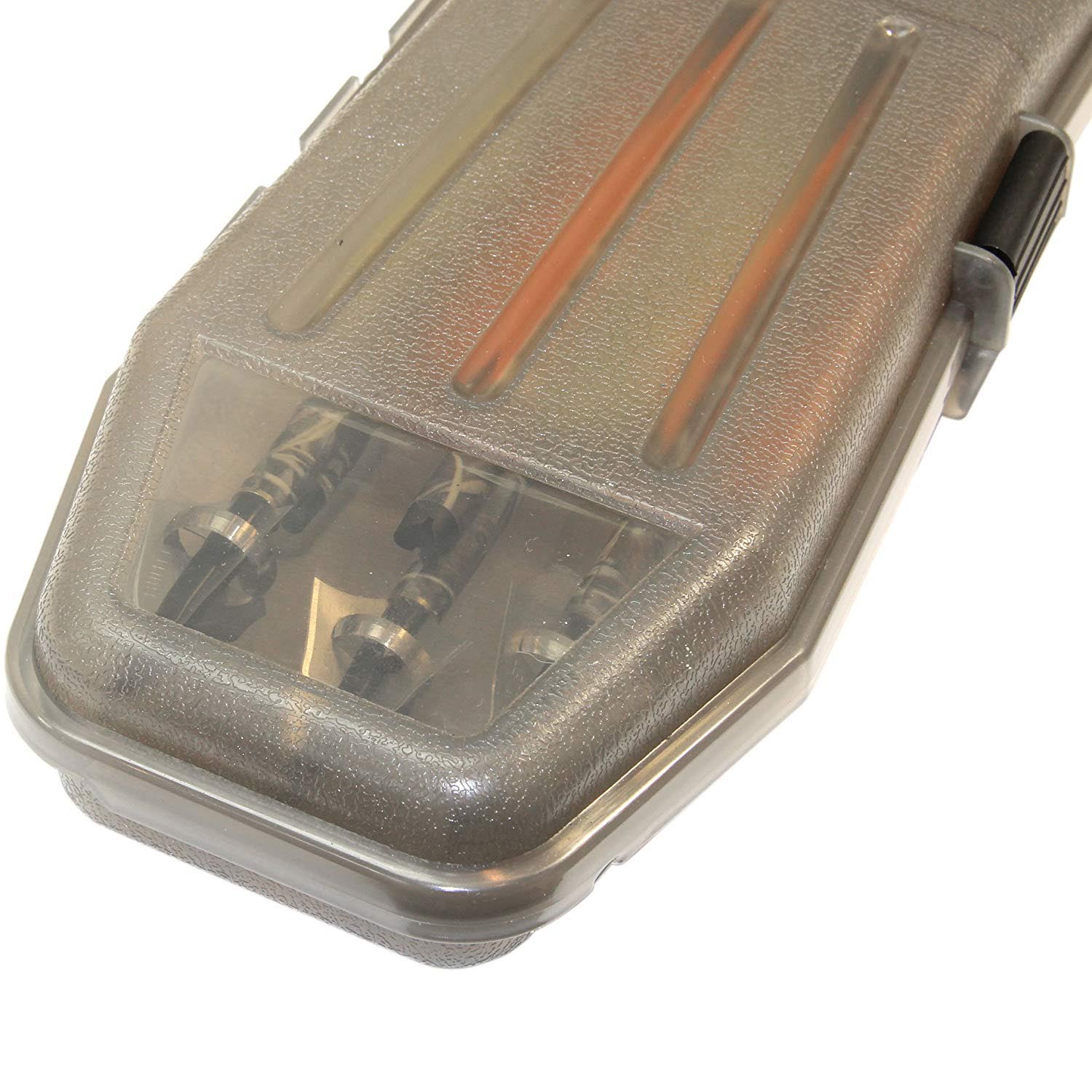 MTM BTBC-41 Traveler Crossbow Bolt Case, Holds 6 bolts up to 24.25", USA Made, Clear Smoke