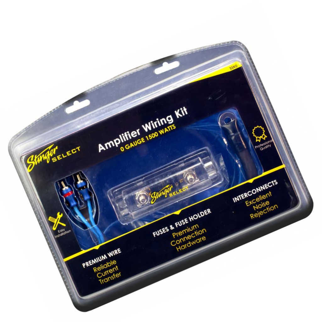 Stinger SSK0 0 Gauge Amplifier Wiring Kit – CCA Power Cable Complete Install Kit for Systems up to 1500 Watts