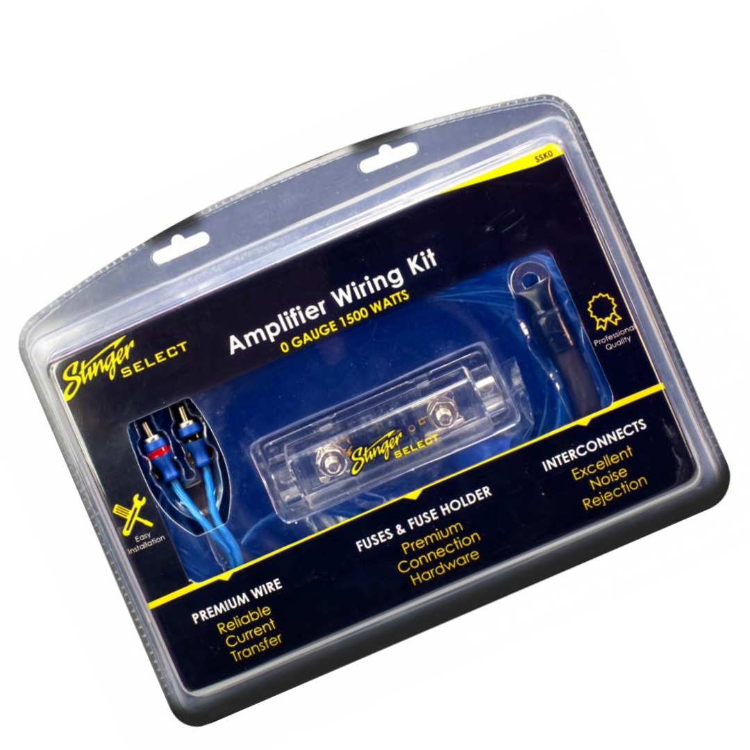 Stinger SSK0 0 Gauge Amplifier Wiring Kit – CCA Power Cable Complete Install Kit for Systems up to 1500 Watts