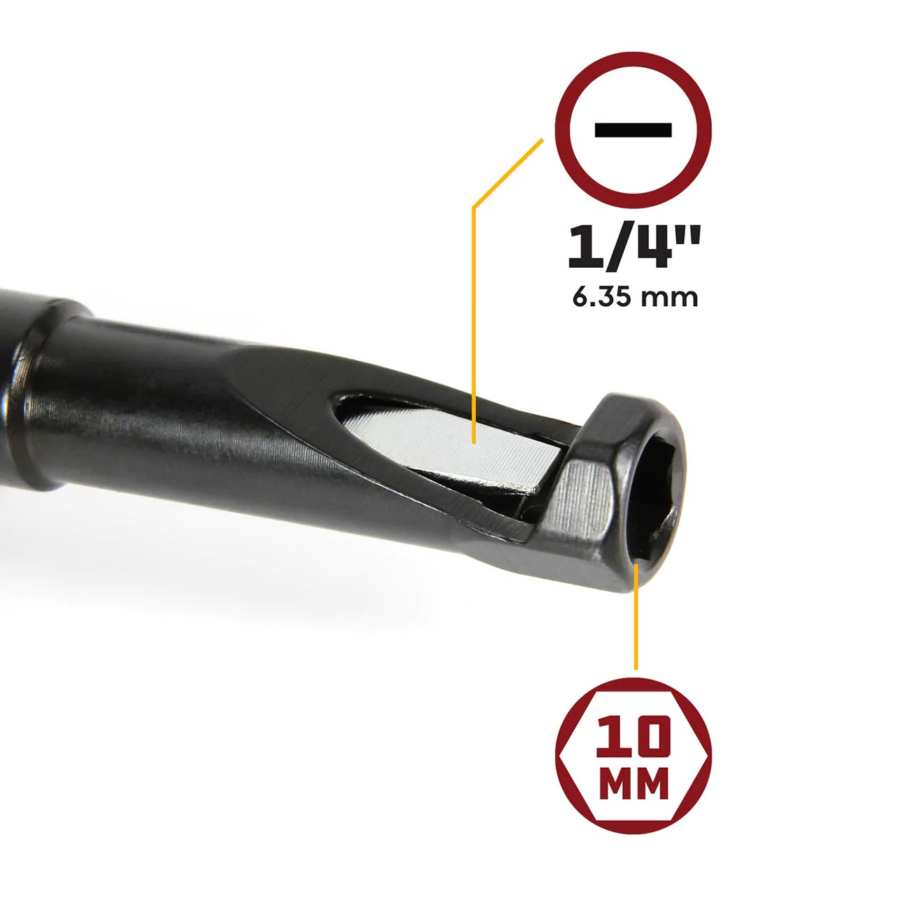 Powerbuilt 10 Millimeter Jam Nut Valve Adjustment Tool, Slotted Valve Adjusting Stud, Honda, Nissan, Toyota, Japanese Vehicle Engines - 648827
