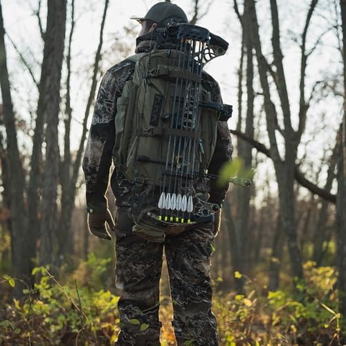 BOG Day Pack Bag with Detachable Carry Boot and Rain Cover, Lightweight Ripstop, Heavy-Duty, Large Capacity, For Hunting, Outdoors, EDC