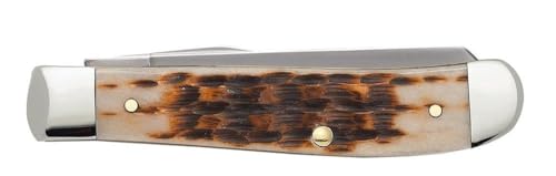 Case XX WR Pocket Knife Amber Bone Mini Trapper Item #013 - (6207 SS) - Length Closed: 3 1/2 Inches …