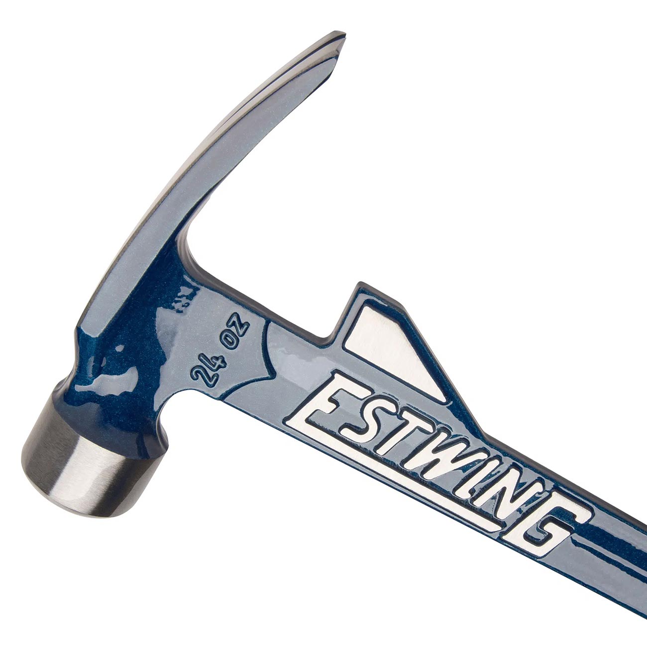 ESTWING Hammertooth Hammer - 24 oz Long Handle Straight Rip Claw with Smooth Face & Shock Reduction Grip - E6-24T