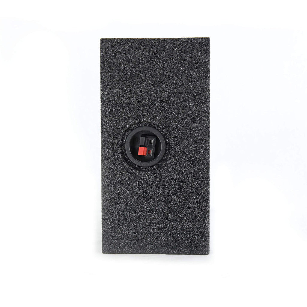 QPower QBSHALLOW12DF QBOMB Single 12″ Sealed Downfire/Behind-Seat Subwoofer Box