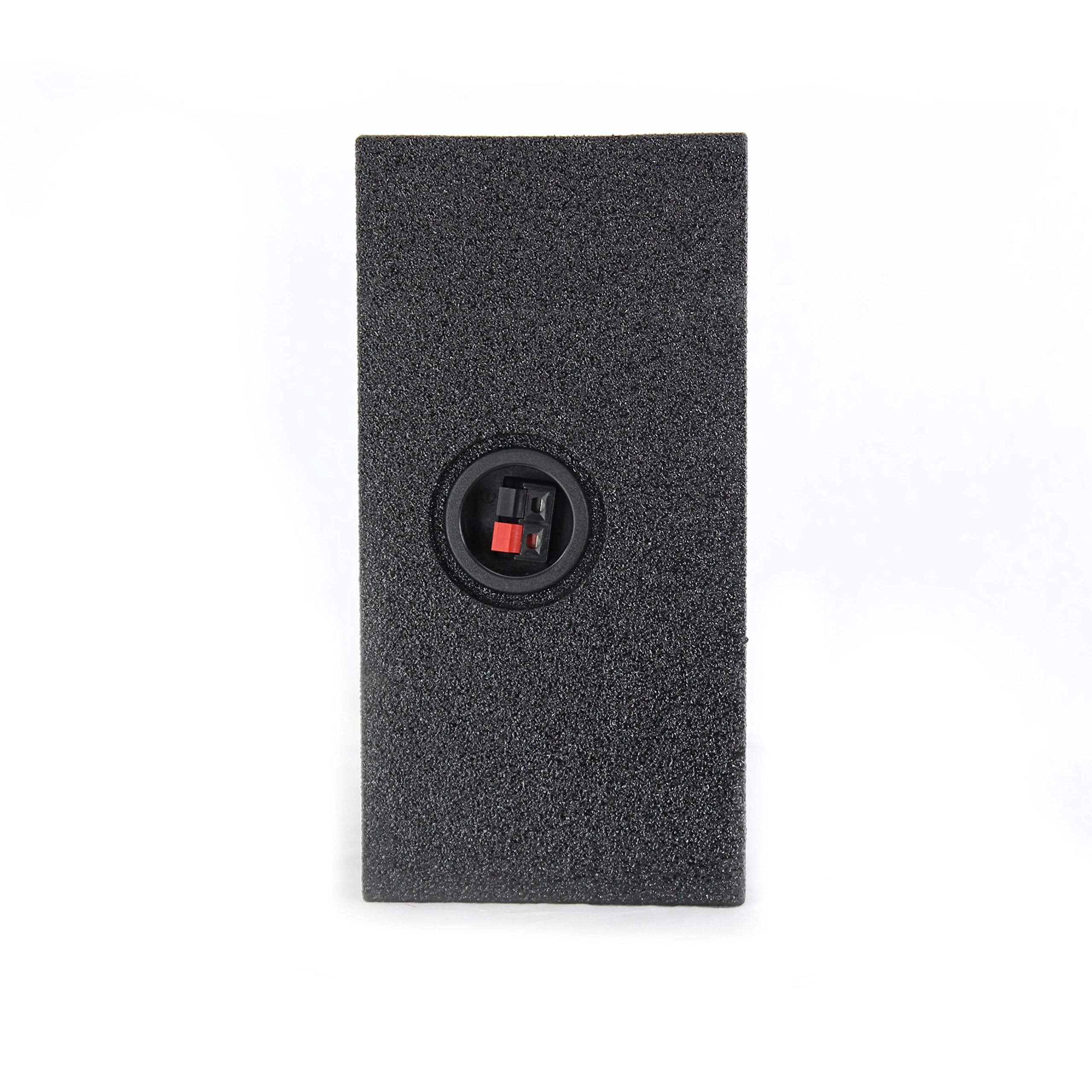 QPower QBSHALLOW12DF QBOMB Single 12″ Sealed Downfire/Behind-Seat Subwoofer Box