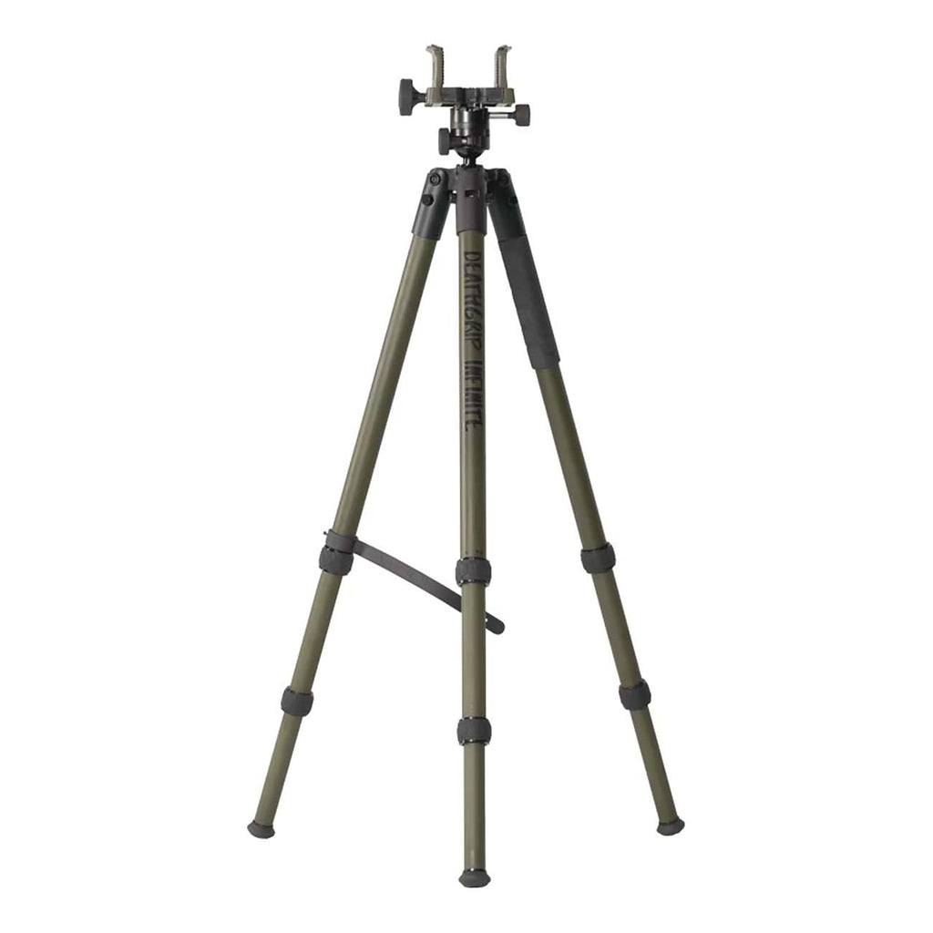BOG DeathGrip Infinite Aluminum Tripod with Heavy Duty Construction, 360 Degree Ball Head, Quick-Release Arca-Swiss Mount System, and Optics Plate for Hunting, Shooting, Glassing, and Outdoors