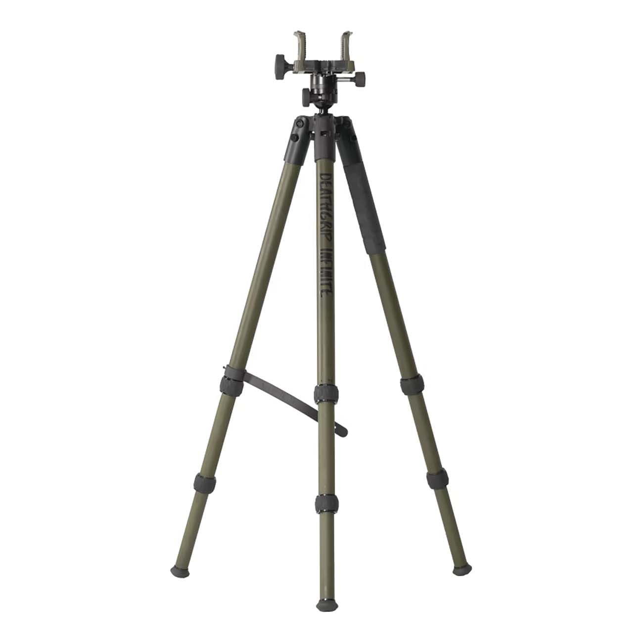 BOG DeathGrip Infinite Aluminum Tripod with Heavy Duty Construction, 360 Degree Ball Head, Quick-Release Arca-Swiss Mount System, and Optics Plate for Hunting, Shooting, Glassing, and Outdoors
