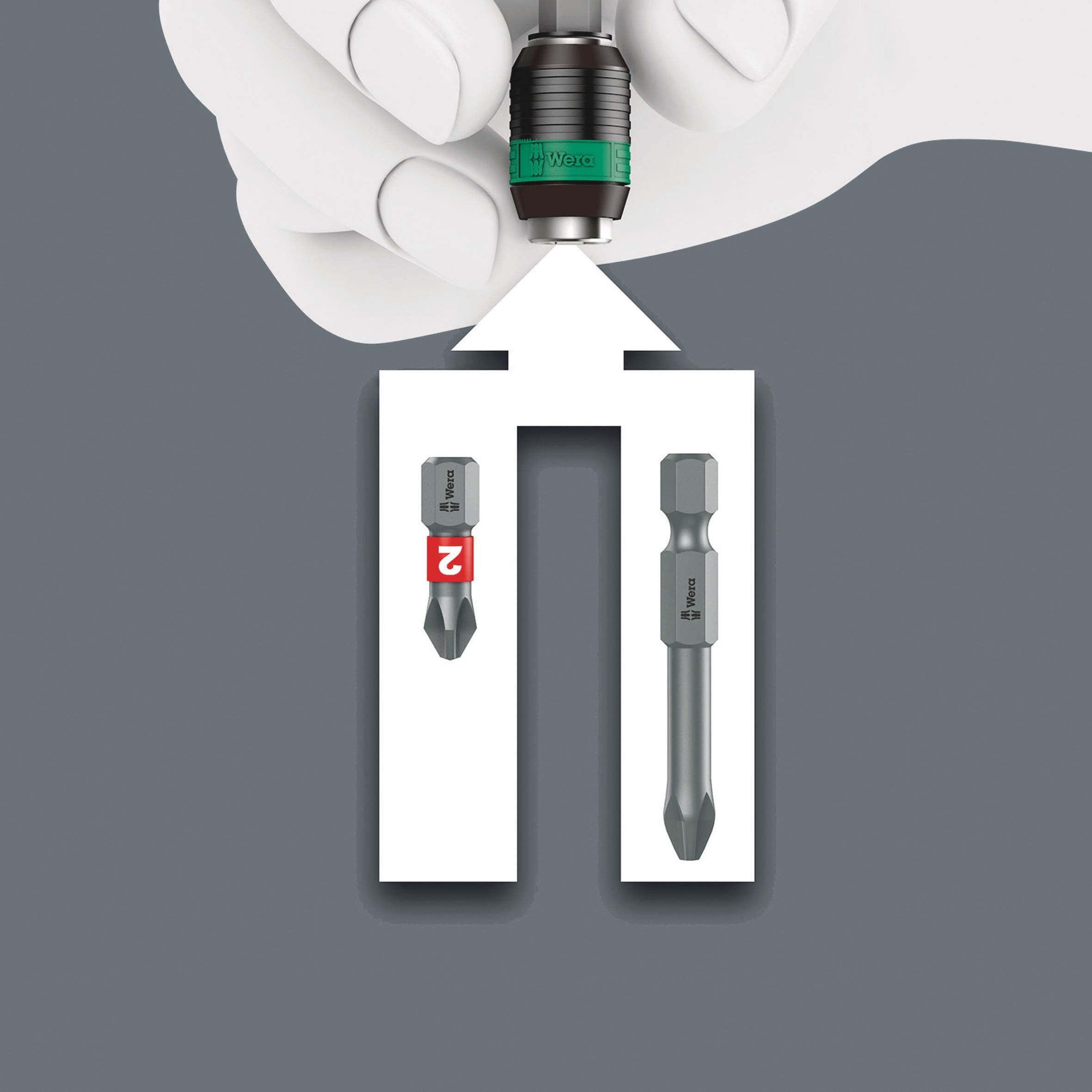 Wera 05023404001 416 R T-Handle Bit Holding Screwdriver – 1/4″ Rapidaptor Quick-Release Holder