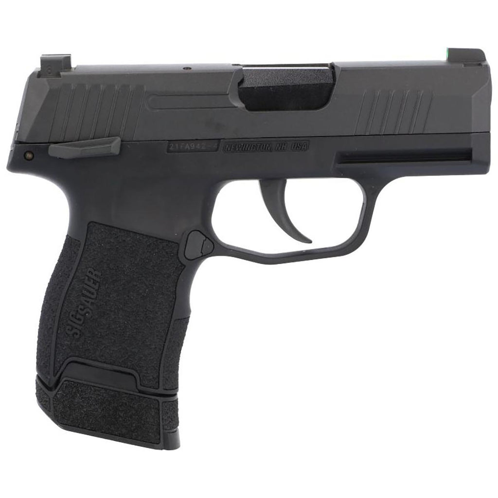 Sig Sauer P365 4.5mm Steel BB Cal. CO2-Powered Semi-Automatic Air Pistol - 20rd BB Magazine & Green High Visibility 3-Dot Fixed Sights Included