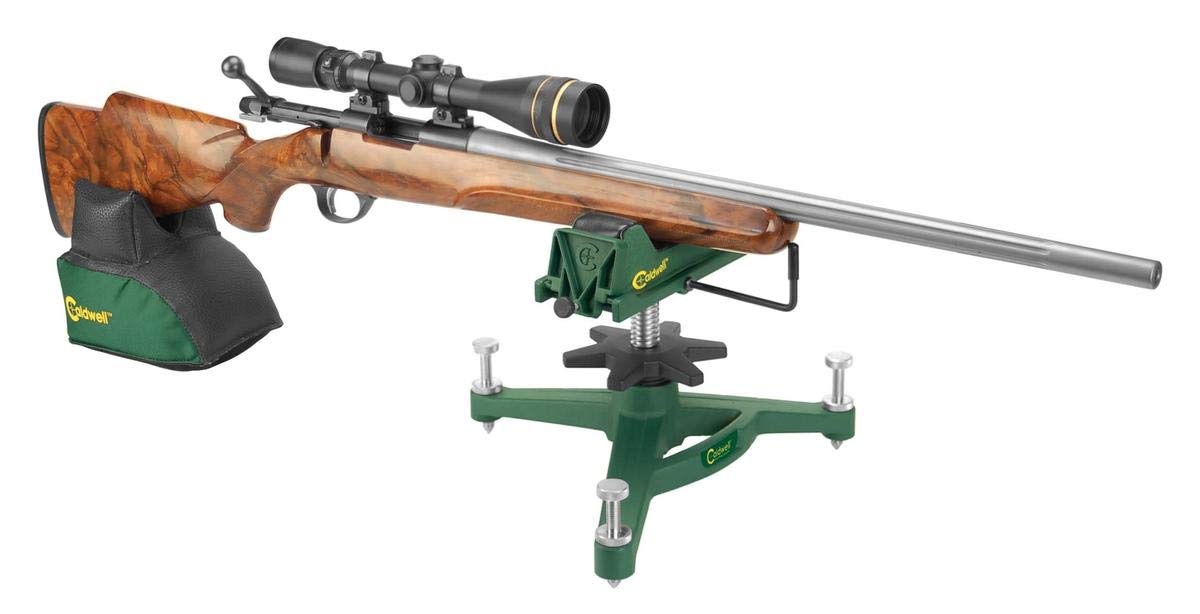 Caldwell The Rock Deluxe Front Rest Adjustable Ambidextrous Rifle Shooting Rest for Range, Sight In, Shooting Stability