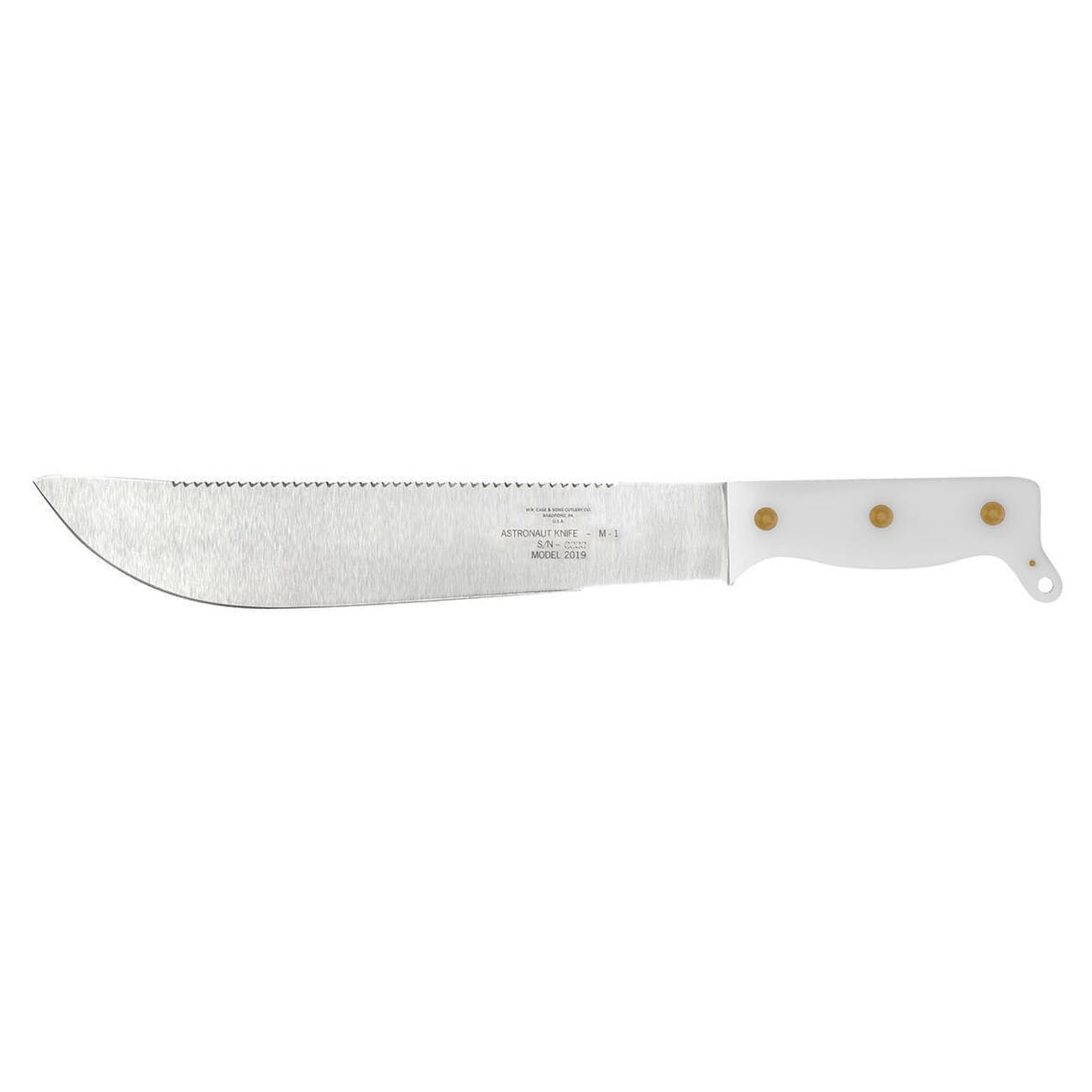 Case WR XX Pocket Knife White Syn Astronaut Knife M-1 -First Steps On The Moon Item #12019 - (M-1 Model 2019) - Length Closed: 17 Overall Inches