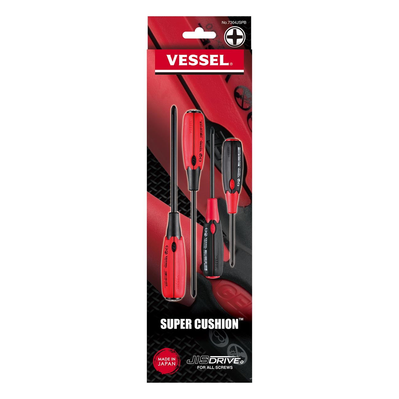 VESSEL SUPER CUSHION JISDRIVE Screwdriver 4PC. Set