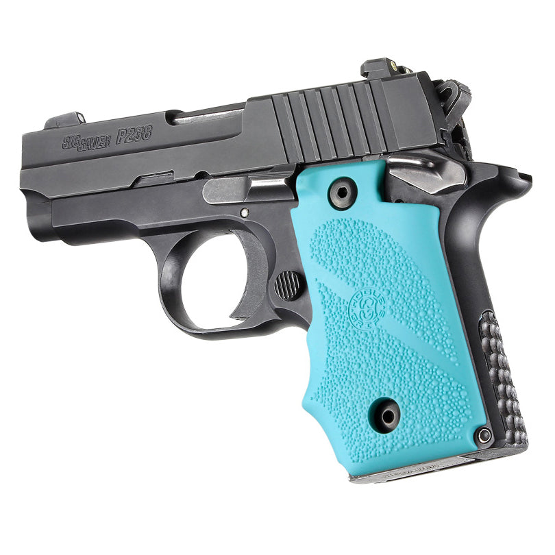 Hogue 38004 Sig P238 Grips, with Finger Grooves, Aqua