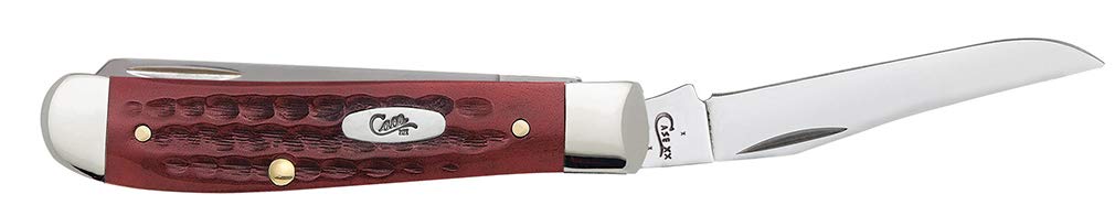 Case WR XX Pocket Knife Pocket Worn Old Red Bone Mini Trapper Item #784 - (6207 SS) - Length Closed: 3 1/2 Inches