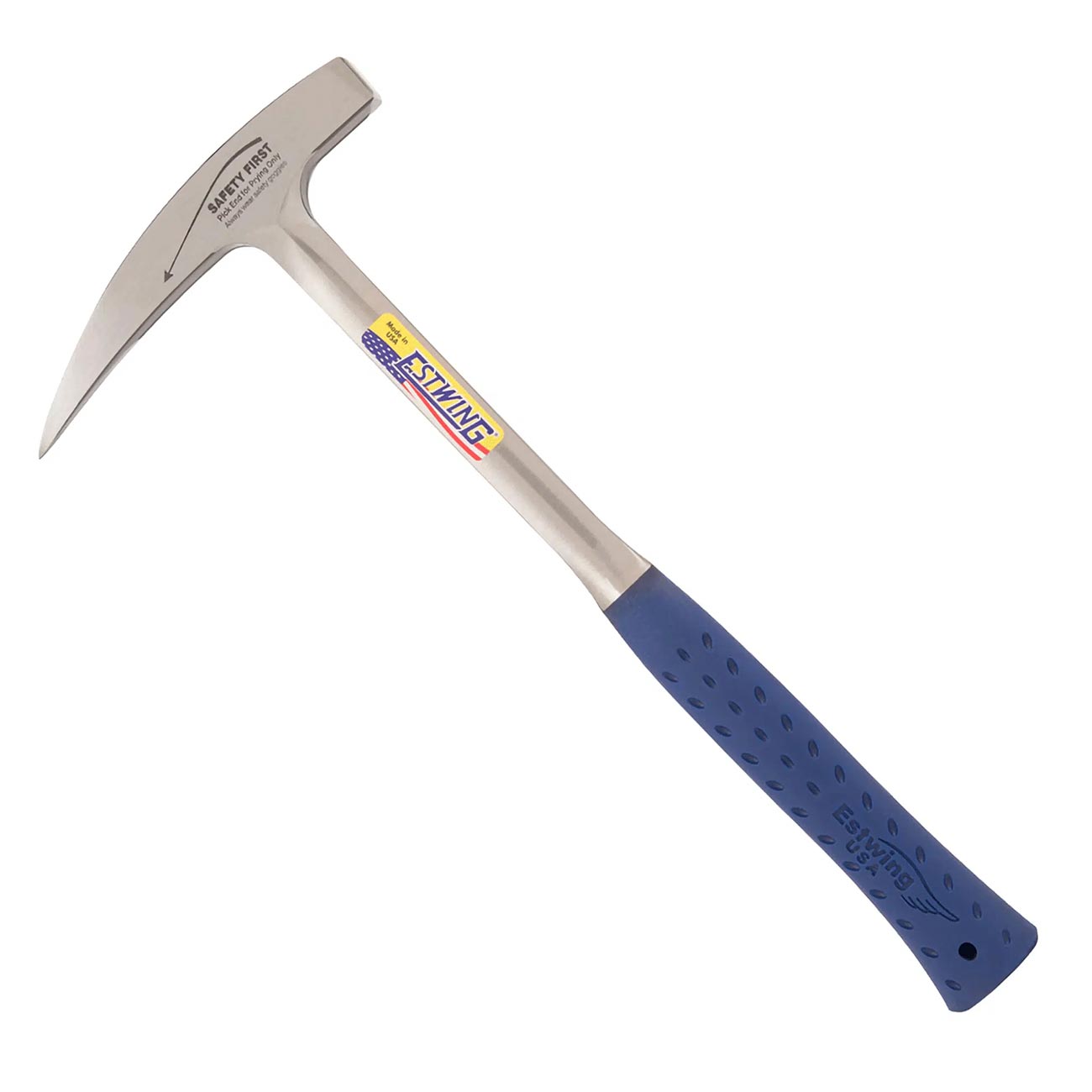 ESTWING Rock Pick - 22 oz Geology Hammer with Pointed Tip & Shock Reduction Grip - E3-23LP