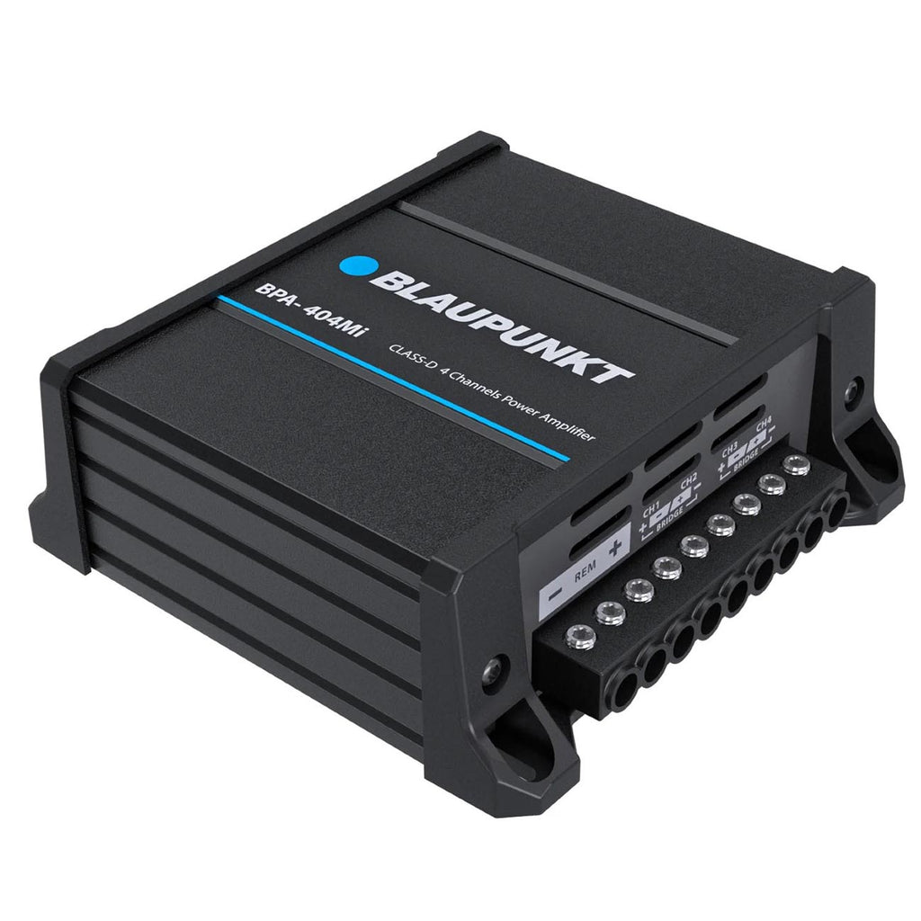 Blaupunkt BPA404MI Micro 4-Channel Car Amplifier – 420W RMS / 1000W Max, Compact High-Performance Amp