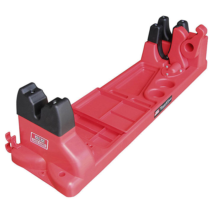 MTM GV30 Gun Vise for Gunsmithing work and Cleaning Kit, Free Standing, 11 Compartments, USA Made, Red