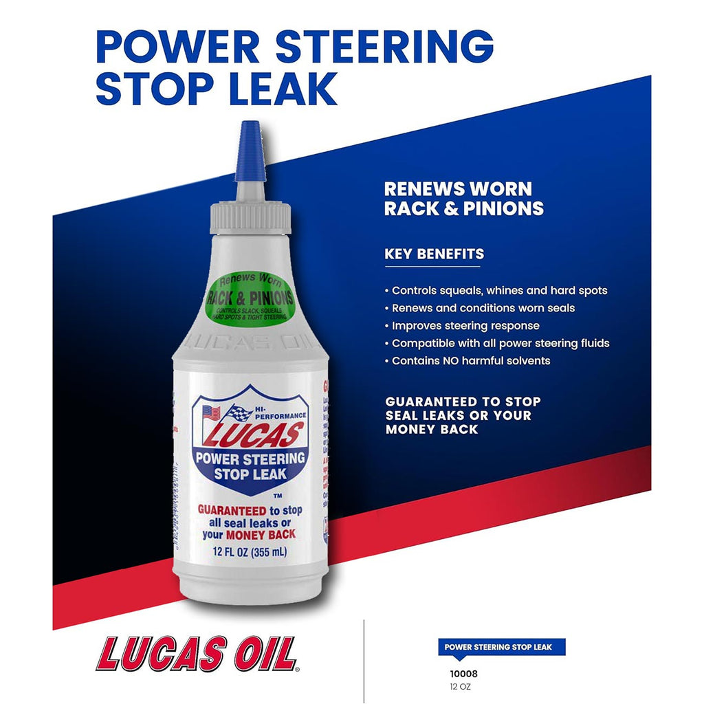 Lucas Oil Power Steering Stop Leak Power Steering Stop Leak 12 oz.