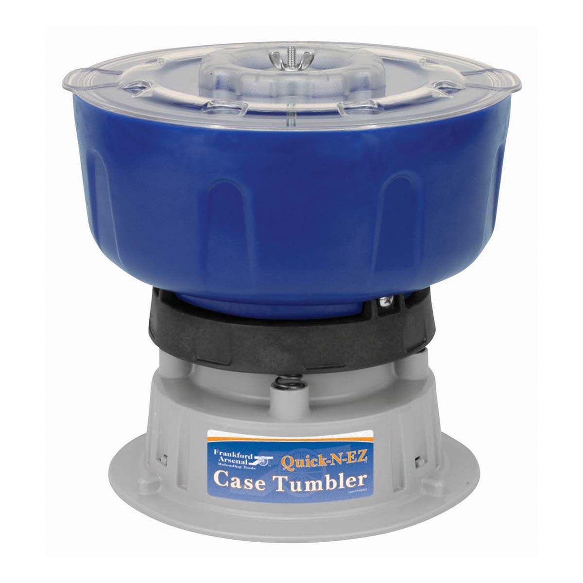 Frankford Arsenal Quick-N-EZ Vibratory Case Tumbler with Clear Viewing Lid and Durable Construction for Reloading, Cleaning and Dry Tumbling Brass Cases