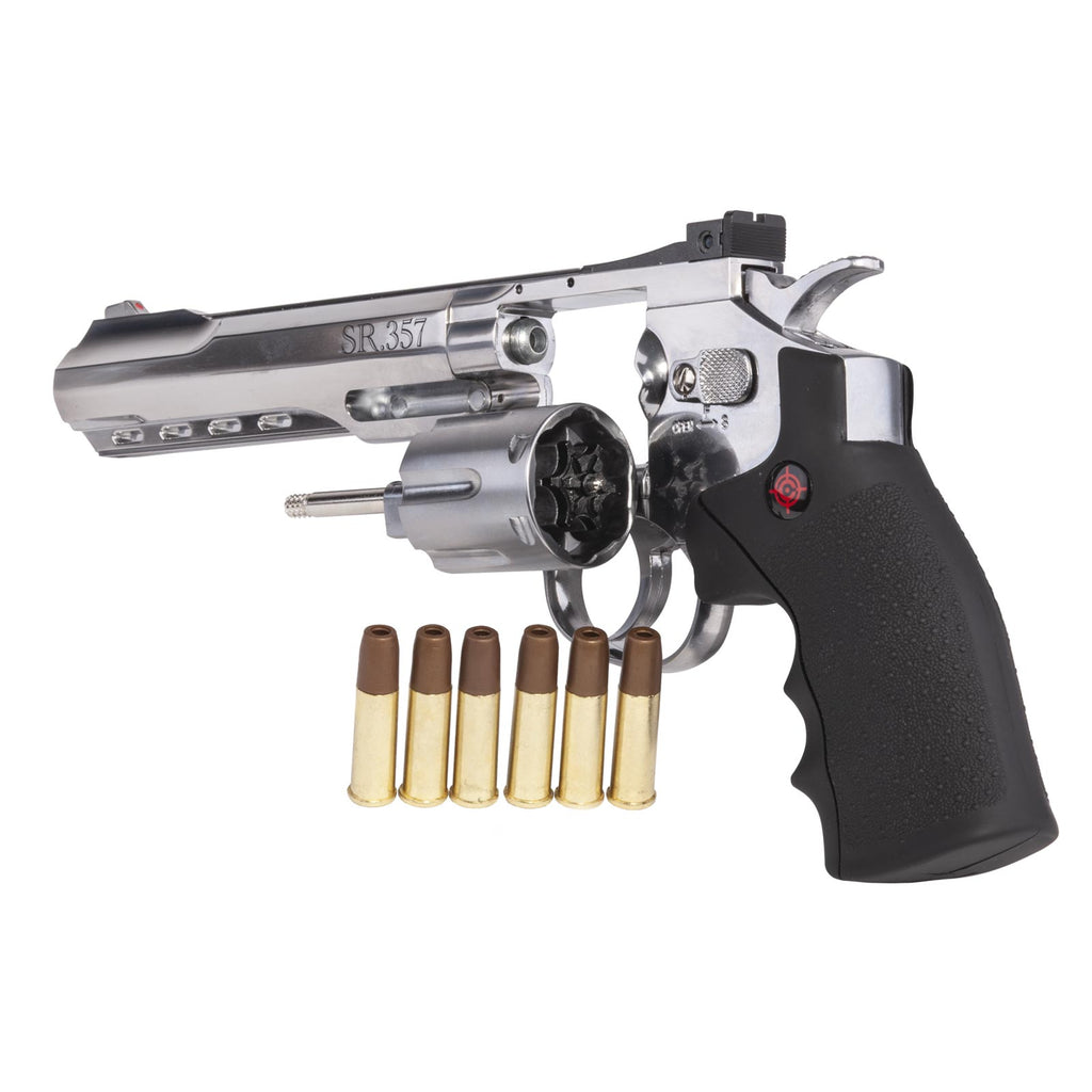 Crosman CRVL357S SR357 Full Metal CO2-Powered 6- Shot BB Revolver Air Pistol