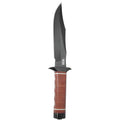 SOG Bowie 2.0 Fixed Blade Knife-Tactical Knife with 6.4 Inch Blade, Hunting Knife with Hard Case TiNi Coating and AUS-8 Steel, Leather Knife Sheath (S1T-L),Brown