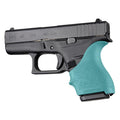 Hogue HandAll Beavertail Rubber Grip Sleeve for GLOCK 42 43, Aqua - 18204